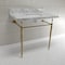Fauceture KVPB3622M8SQ7 36" Console Sink with Brass Legs (8-Inch, 3 Hole), Marble White/Brushed Brass KVPB3622M8SQ7 - alternate 5